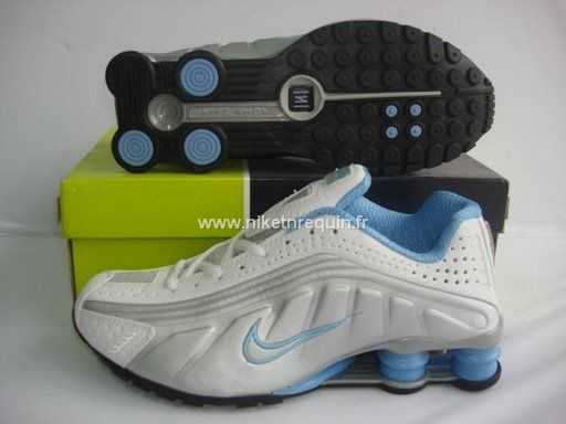 Nike Shox R4 Blanc Gris Bleu